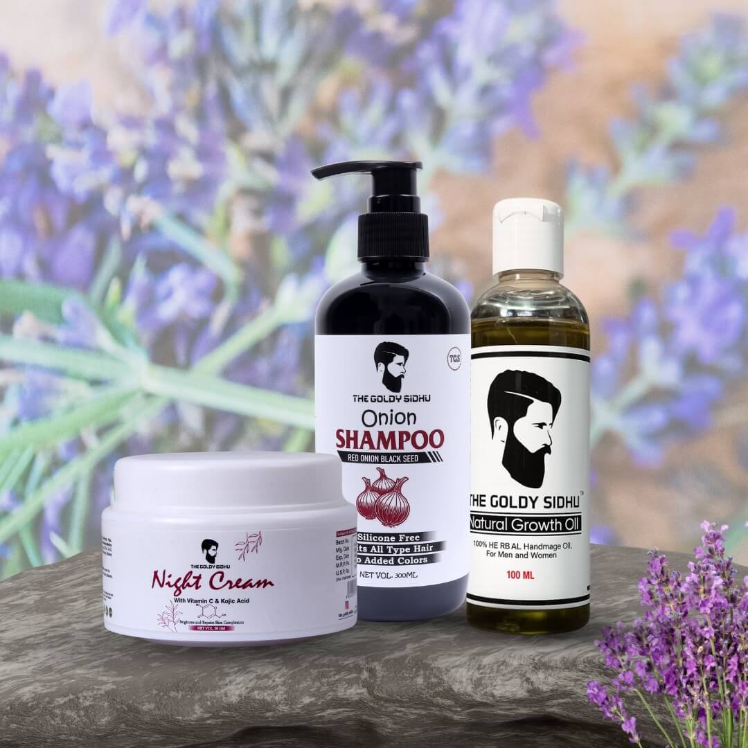 Night Cream Hair Shampoo Hair Oil Combo