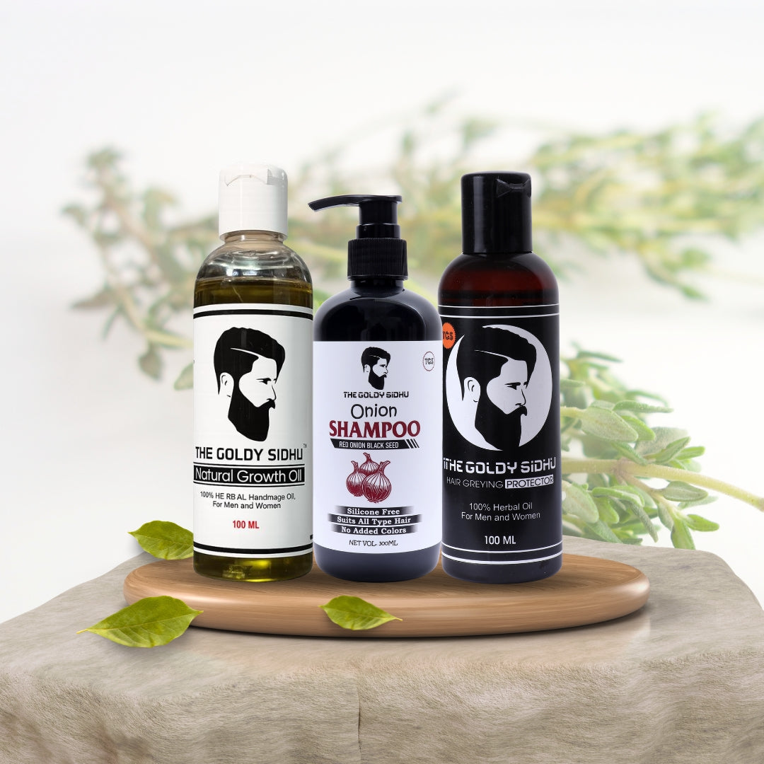 Hair Oil Hair Shampoo Grey Hair Protector Combo