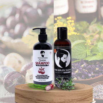 Onion Hair Shampoo Grey Hair Oil Combo